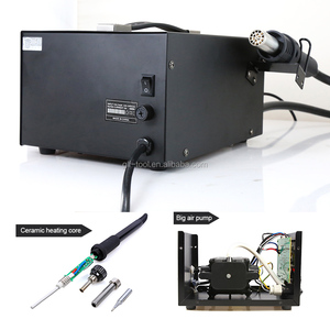 Estación de retrabajo con pantalla Digital DIY 2 en 1, fuente de energía eléctrica, soldador y <span class=keywords><strong>para</strong></span> pistola de calor, 2 en 1 - Product Image 4