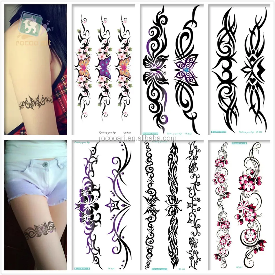 QC-632/Latest Hot Designs Charm Tribal Tattoo Sexy Belly Temporary Tattoo Designs