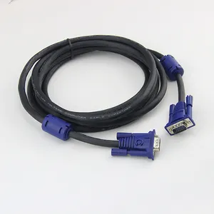 10ft Đen Đúc PVC Mui Xe Hoàn Toàn Che Chắn Al-Foil SVGA VGA Cable