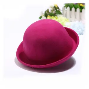 Women Lady Vintage Cloche Derb Felt山高帽ウールラウンドのためのバルク販売