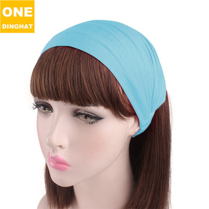 Accesorios para el cabello para mujer, banda ancha para el cabello para niña, diadema lisa de algodón sólido para deporte, Diadema de algodón para Yoga - Product Image 5