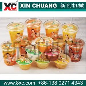 full automatic plastic cup fruit salad packaging machinery