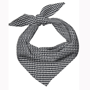 Foulard Triangle Teint en Noir et Blanc pour <span class=keywords><strong>Homme</strong></span> Adulte, Couleur Unie Mélange Coton-Polyester pour Printemps - Product Image 1