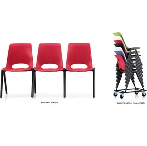 Mode Modell Design Metall Beine PP Abdeckung Farben Erhältlich Kunststoff Stuhl Für Esszimmer