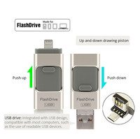 Clé USB multifonction 3-en-1 OTG 2.0 avec cryptage pour iPhone IOS Android et plus, en stock, certifiée CE RoHS FCC
