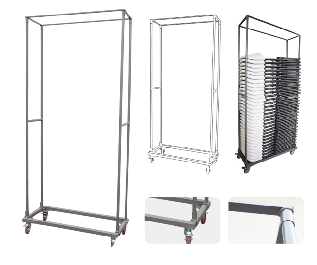 Складной стул, тележка для гостиниц, мебель для гостиниц, металлическая коммерческая мебель