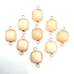 Colore misto piccola piazza <span class=keywords><strong>acquamarina</strong></span> <span class=keywords><strong>ciondolo</strong></span> in <span class=keywords><strong>pietra</strong></span> Onice Verde loop Lunetta in oro malachite <span class=keywords><strong>ciondolo</strong></span> agata - Product Image 2