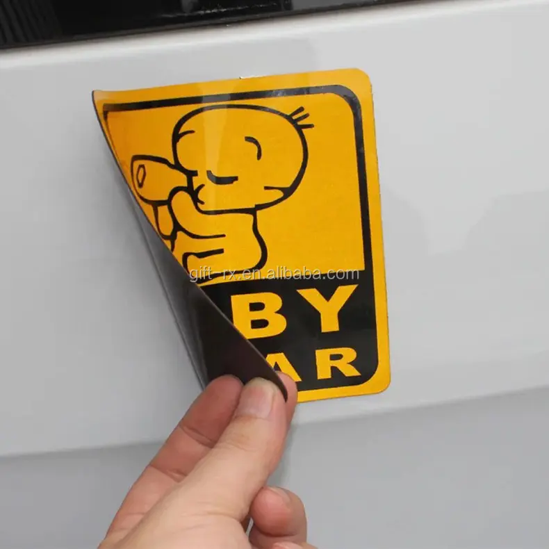 Baby in car Advertising Custom Logo Colored Printed Decorative Car Door Magnet sticker