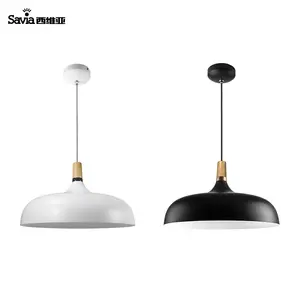 Savia Industriële Hanglamp E27 Vintage Hanglamp Retro Metal Dome Plafond Kroonluchter Licht Voor Keuken Eiland