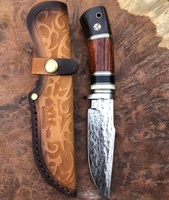 Hoge Kwaliteit Oem Survival 67 Lagen Damascus VG10 Staal Jachtmes Met Runderbot Ebbenhout Palissander
