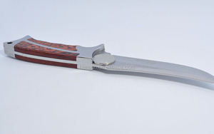 Couteau de pique-nique tactique couteaux à manche en bois lame fixe couteau de chasse de survie de camping - Product Image 5
