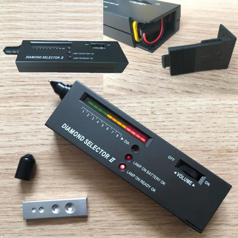 Taşınabilir takı elmas Tester seçici II V2 taş platformu kuyumcu LED aracı, takı elmas test kalemi