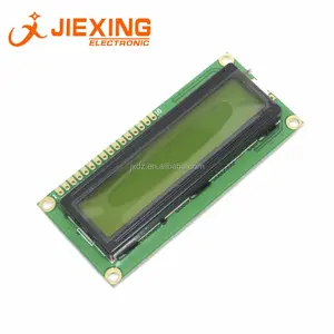 1602A एलसीडी 5V Arduino के लिए पीले हरे Backlight काला शब्द 16X2 एलसीडी डिस्प्ले