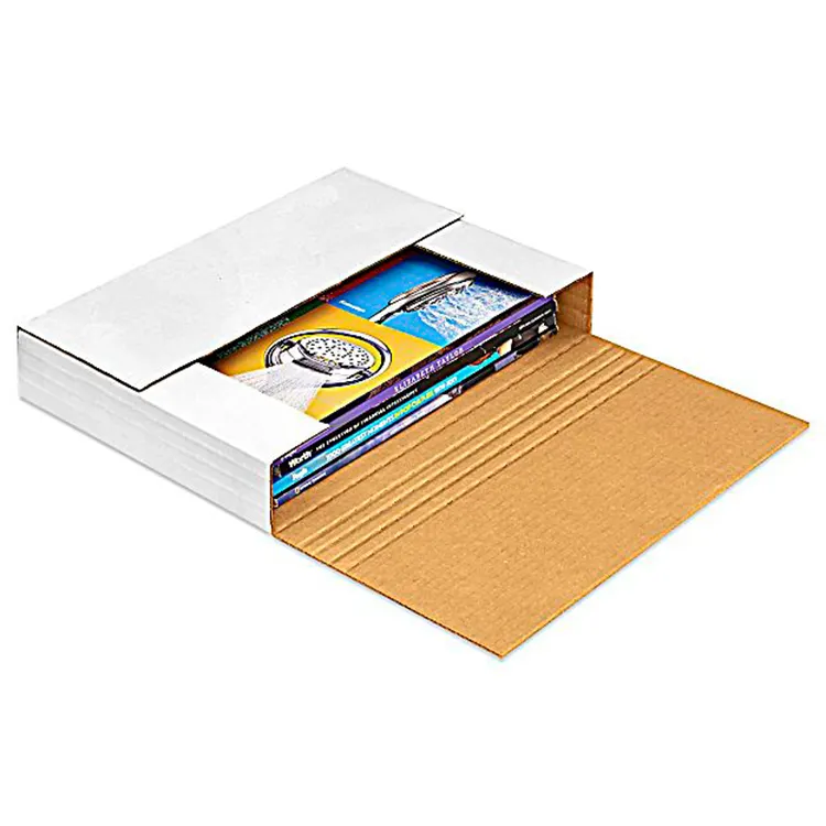 White Corrugated Cardboard Foldable Mailer Book Packaging Postal Mailing Boxes