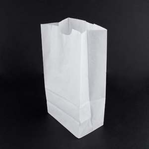 Bolsa de Papel Encerada Blanca de 4 lb Estilo SOS de 5" x 3 1/8" x 9 11/16", Bolsas para Pan a Prueba de Grasa - Product Image 6