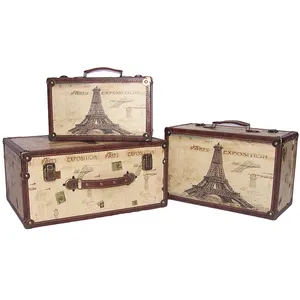 MDF & 木製装飾収納スーツケース