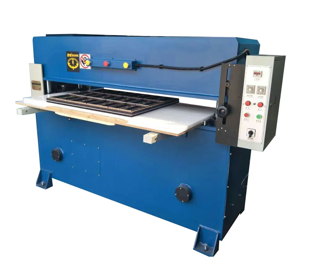 Manual operated sliding table four column cutting machine