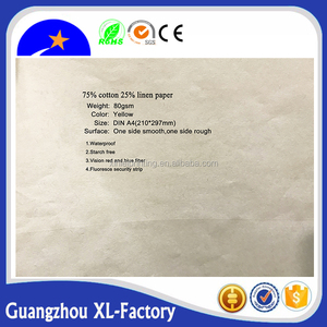 85g 75% القطن 25% الكتان a4 ورقة ، 75% القطن 25% الكتان ورقة ، 75% القطن ورقة عمل - Product Image 2