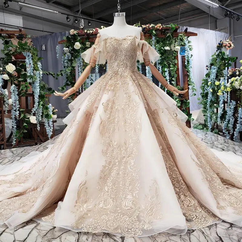 Сексуальное свадебное платье без бретелек с кружевной аппликацией, свадебное платье jancдекабря HTL543 2019