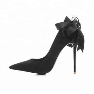 Chine <span class=keywords><strong>pas</strong></span> <span class=keywords><strong>cher</strong></span> <span class=keywords><strong>sexy</strong></span> lady sonia pompes en cuir chaussures à talons hauts pompes avec nœud en gros - Product Image 5