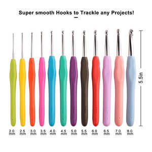 Juego <span class=keywords><strong>de</strong></span> 35 <span class=keywords><strong>Agujas</strong></span> <span class=keywords><strong>de</strong></span> Ganchillo en Oferta, Mangos Ergonómicos Suaves - <span class=keywords><strong>Agujas</strong></span> <span class=keywords><strong>de</strong></span> Aluminio - <span class=keywords><strong>Agujas</strong></span> <span class=keywords><strong>de</strong></span> Tejer - 2.0mm-8.0mm, Los <span class=keywords><strong>Mejores</strong></span> Regalos para Mamá - Product Image 3