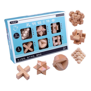 6 Câu Đố bằng gỗ Món Quà Thiết Lập Trong MỘT Hộp Gỗ-3D Câu Đố cho Người Lớn và Thiếu Niên - Product Image 2