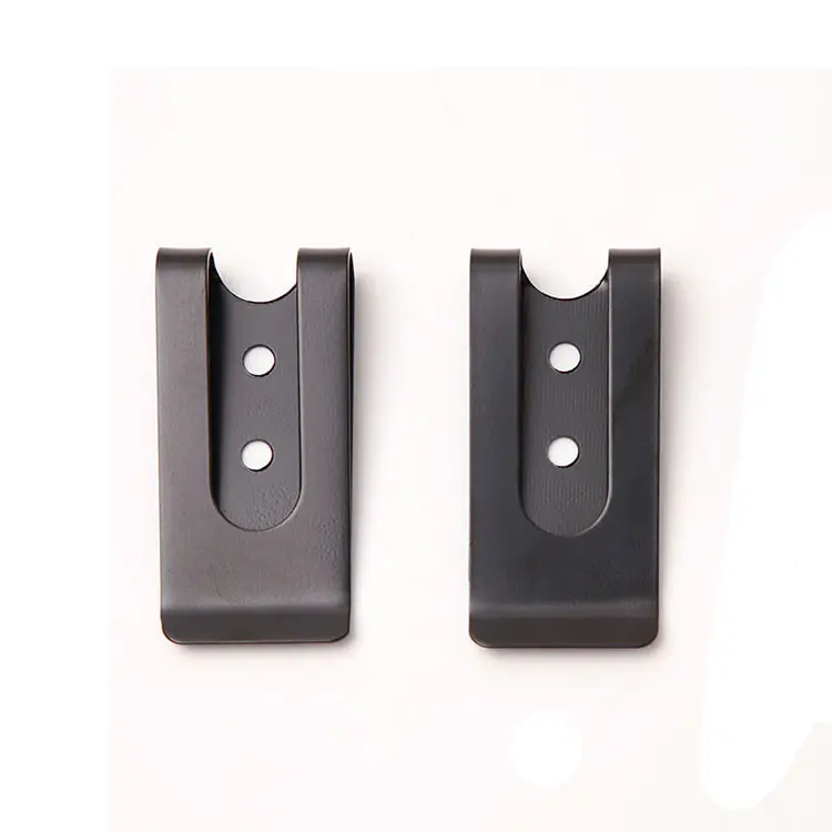 Factory Whosale 25*52.3mm Metal Steel schwarz electro überzogene frühling gürtel clip für leder holster