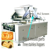 Petite machine à biscuits HYSSGJ-600/machine à biscuits de remplissage de crème à biscuits 3 couleurs à vendre