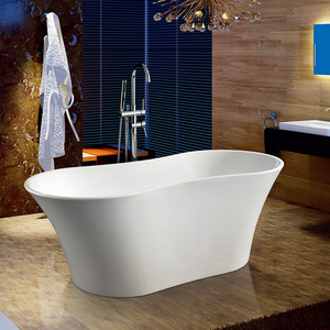 Guangdong Bas Prix 1700x750x580mm Blanc Ronde Couverte Center Acrylique Baignoire - Product Image 4