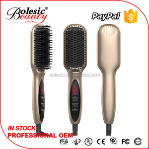 Alibaba 2016 Top qualité plat fers fer à vapeur de gros numérique brosse à cheveux redresseur lcd avec <span class=keywords><strong>la</strong></span> certification ce - Product Image 1
