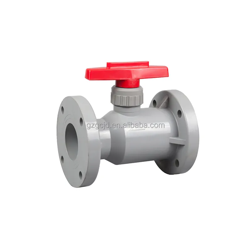 Factory direct high temperature and corrosion resistant CPVC flange ball valve DN15-DN300
