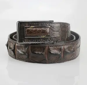 1pc Men's Faux Crocodile Skin Black Pu Leather Business Belt