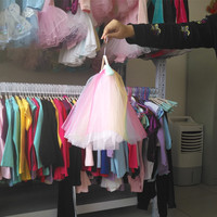 Jupe de danse Jin en gros pour enfants filles Tutu arc-en-ciel pas cher