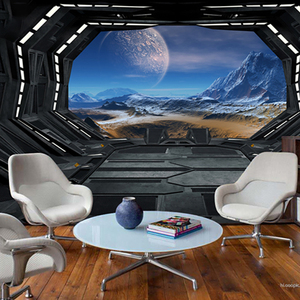 ZHIHAI Custom Space Night Sky Design di vendita calda nuova carta da parati decorativa di lusso - Product Image 1