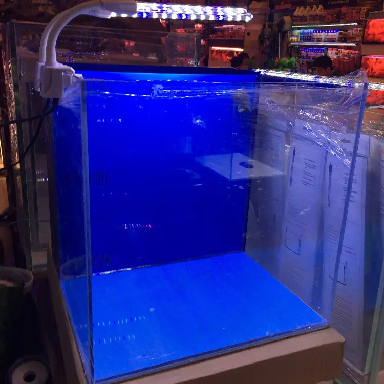 Tianshanda — Aquarium courbe/carré, mini réservoir de poissons