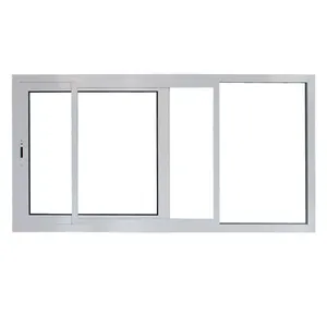 Aluminio blanco doble acristalamiento ventana corredera 36 ''x 36''