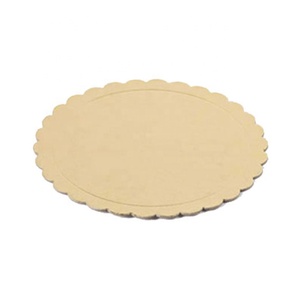 Fabrik Günstige Preis Einweg Gold Kuchen blech Gold Runde Form Brett Papp teller - Product Image 2