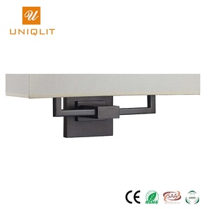 Más Popular nueva Modern <span class=keywords><strong>2</strong></span> mate luz negro hierro lámpara de pared de tela - Product Image 3