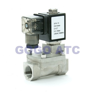 SPX-10/15สแตนเลสคุณภาพสูง3/8 1/2นิ้ว Orifice 15มม. 16บาร์ปกติปิดก๊าซ, โซลินอยด์วาล์วน้ำ, ซีล NBR คุณภาพสูง - Product Image 3