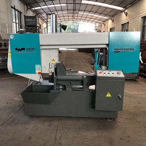 GB4240Z60 मेटर/स्लैंट एंगल कटिंग 0-60 डिग्री घूमने योग्य अर्ध स्वचालित बैंड सॉविंग मशीन - Product Image 2
