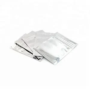 Wholesale Custom Plastic Waterproof Zipper Bag With Logo, Matte Metallic 4 Mil Ziplock Baggies#