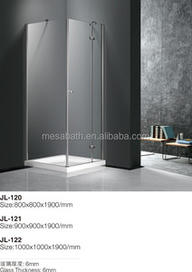 Clair en verre trempé cabine de <span class=keywords><strong>douche</strong></span> <span class=keywords><strong>italienne</strong></span> 2 <span class=keywords><strong>porte</strong></span> <span class=keywords><strong>coulissante</strong></span> avec cadre en aluminium et acrylique essayer - Product Image 2