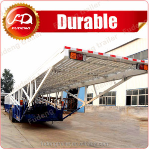 China <span class=keywords><strong>de</strong></span> alta intensiva <span class=keywords><strong>de</strong></span> acero doble eje del coche transporte semi remolque camión - Product Image 3