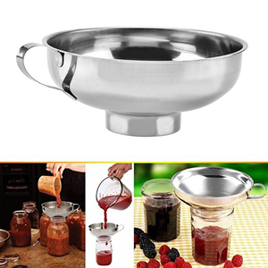 Funil de latinha de aço inoxidável, boca larga para cozinha multiuso - Product Image 2