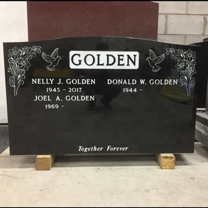 Aangepaste Kunstwerk Laser Graniet Rechtop Grafsteen Geëtst Headstones Zwarte Grafische Ontwerp Memorial Xiamen Poort Amerikaanse Cn; Fuj - Product Image 2