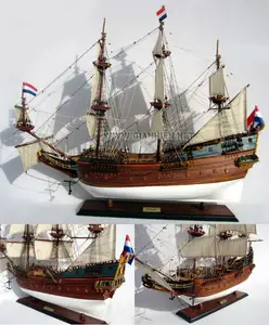 BATAVIA WOODEN TALL SHIP MODEL - HANDICRAFT OF VIETNAM