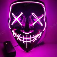 Venetta — masque de Clown lumineux, bande Led, néon, Halloween, carnaval, fête de nuit, effrayant, tueur