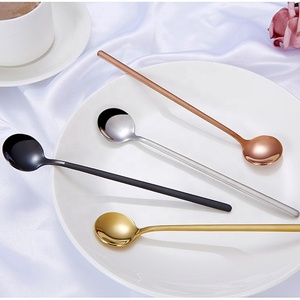 <span class=keywords><strong>Cucchiaino</strong></span> da <span class=keywords><strong>Caffè</strong></span> in Acciaio Inossidabile Lucido e Colorato, Oro/Oro Rosa/Nero - Product Image 4