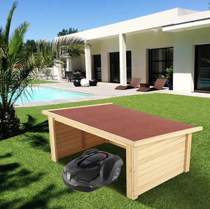 Abri de jardin en bois pour tondeuse à gazon robotisée, <span class=keywords><strong>garage</strong></span>, carport, toit incliné - Product Image 5