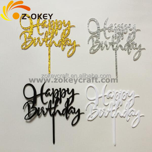 Una <span class=keywords><strong>Serie</strong></span> Di Buon Compleanno Acrilico Cake Topper-Vari Torta Di Compleanno Forniture Decorazioni (Gold) - Product Image 4